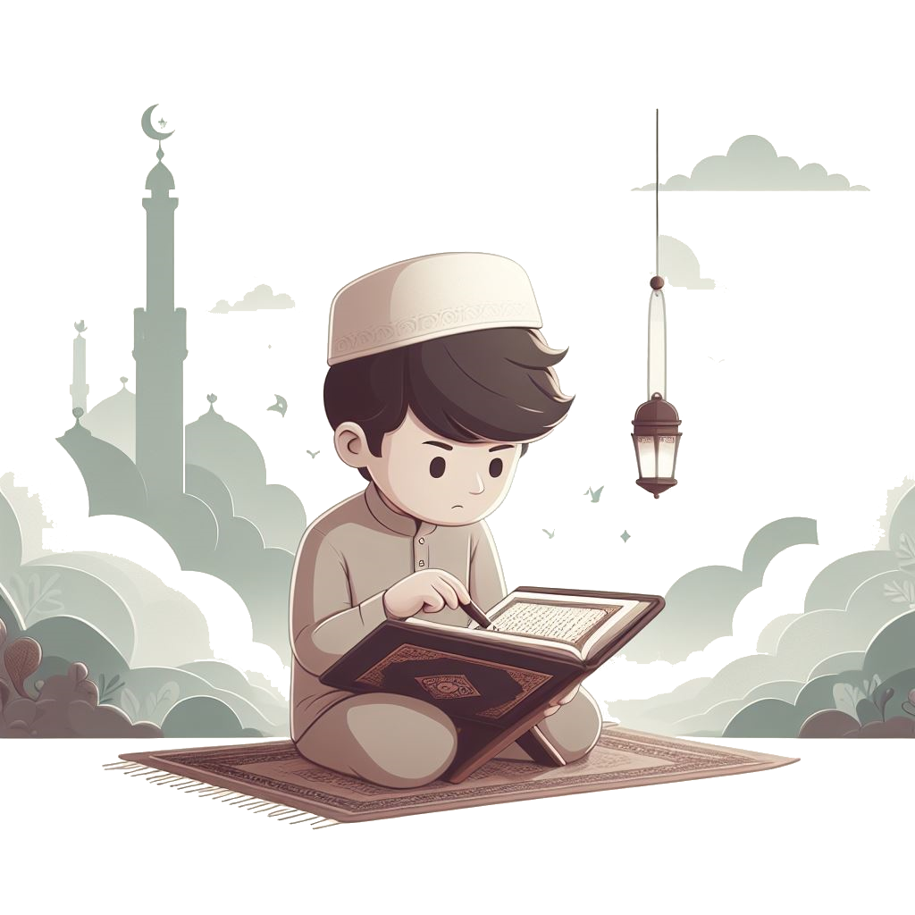 Boy reading Quran